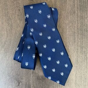 Vineyard Vines Navy Blue Kids Tie with Shield Pattern